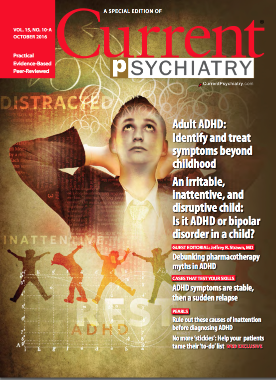 Cover Image of the October 2016 ADHD Special Issue of Current Psychiatry 