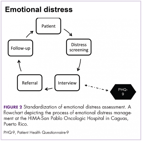 Figure 2 flow chart showing the process of emotional distress management