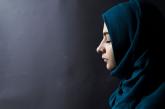 American Muslim woman with her eyes closed