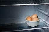 Eggs in empty refrigerator