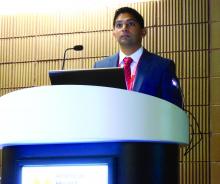 Dr. Cecil A. Rambarat speaks during the American Heart Association Scientific Sessions.