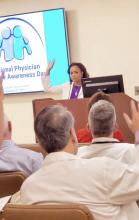 Dr. Delicia M. Haynes, founder and CEO of Family First Health Center in Daytona Beach, Fla., gives a presentation.