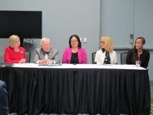 Dr. Lisa Hollier (left), Dr. James Martin, Dr. Janet Wei, Dr. Suzanne Steinbaum, Stacy-Ann Walker