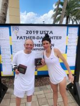 Dr. Richard W. Cohen and his daughter, Julia Cohen, secured first place in the 2019 USTA Father Daughter Clay Court Championship 6 months after his heart attack.