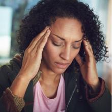 Woman with headache