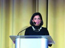 CMS Administrator Seema Verma speaking at the 2017 annual meeting of the HHS Office of the National Coordinator for Health IT