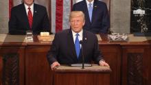 President Trump's first State of the Union address focused mostly on tax reform and immigration reform, but included a few health care initiatives.