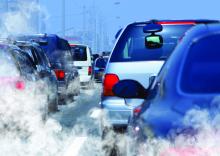 Traffic generating exhaust fumes