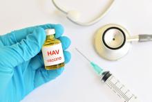 HAV vaccine with needle