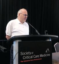 Dr. Paul E. Marik speaks at the Critical Care Congress in 2018 in San Antonio.