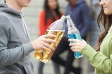 Teens drinking alcohol