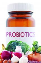 a bottle of probiotic pills