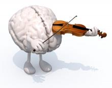 A brain plays the violin