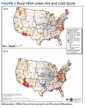 Rural HISA Users Hot and Cold Spots