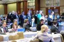 Delegates line up to comment on an ICD-10 grace period.