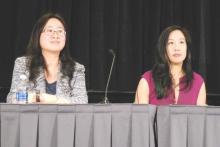 Dr. Wenlei Jiang (left) and Dr. Tricia Y. Ting