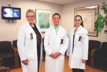 Dr. David Jaspan (center) with Sharon Butterworth, PA-C (left), and Dr. Michele Style (right) at the LGBT-friendly Pride Clinic in Philadelphia.