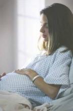 Pregnant woman in hospital